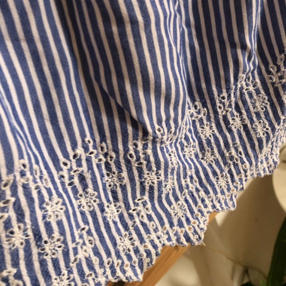 Striped Off-the-Shoulder Eyelet Top or Mini Skirt - Picture 10 of 13